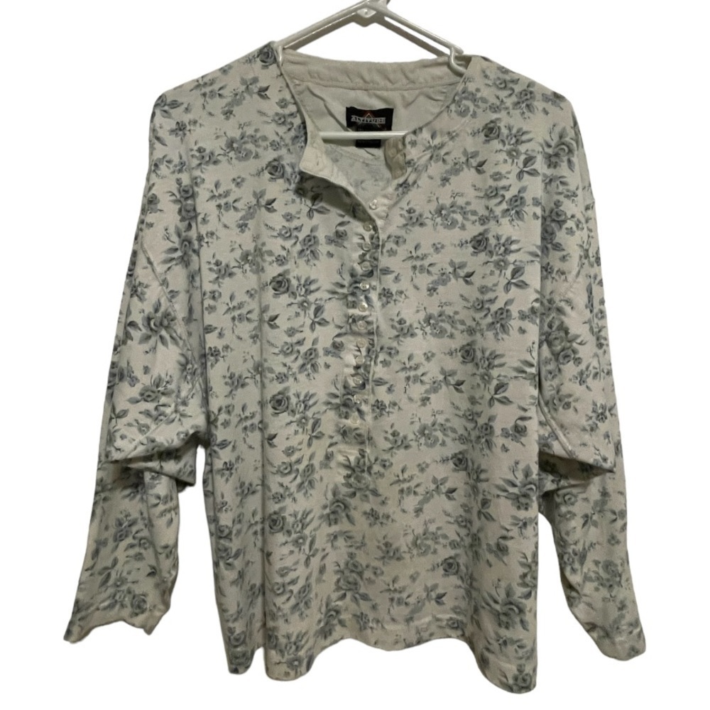 Altitude Floral Print Dolman Sleeve Blouse Size Large